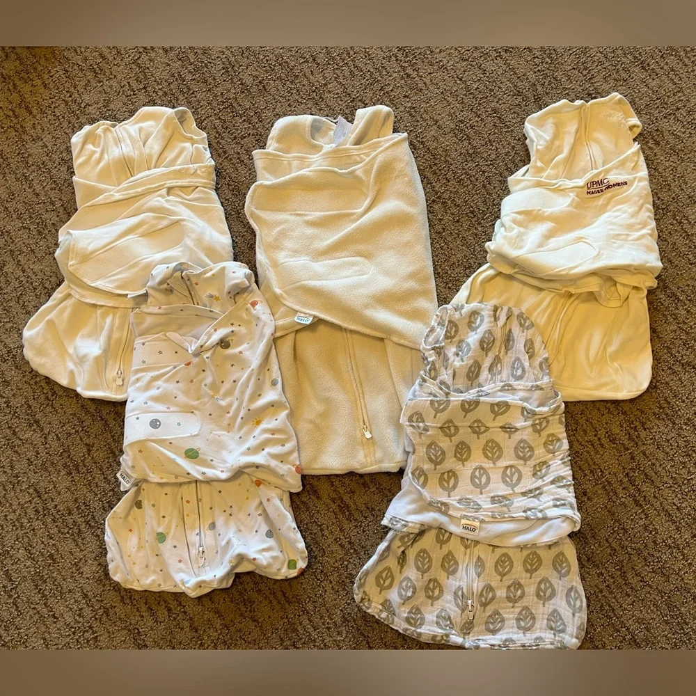 Size NB Halo SleepSack Swaddle Set of 5 - Picture 1 of 7